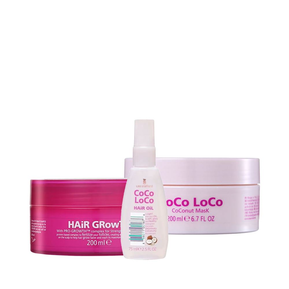 Kit Lee Stafford Coco Loco Força e Hidratação 3un