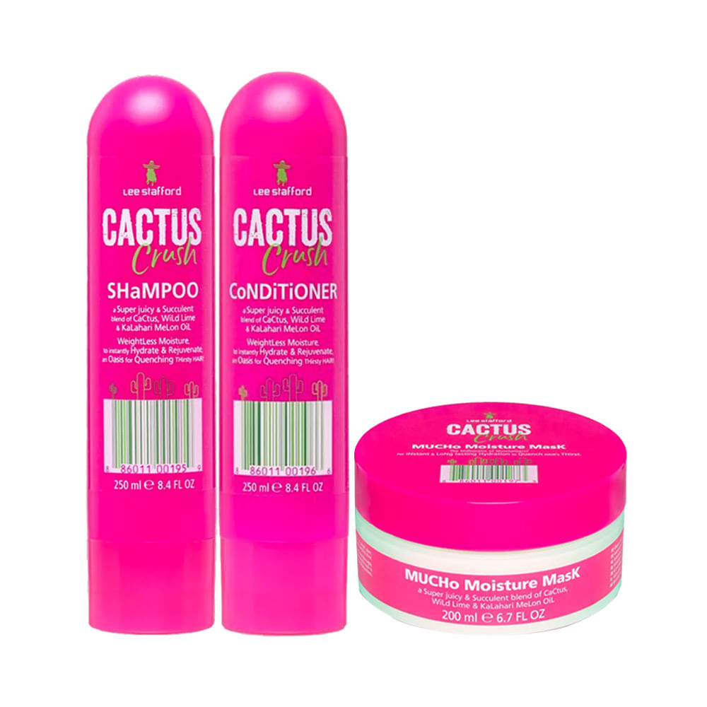 Kit Lee Stafford Cactus Crush Hidratação Completa 3un